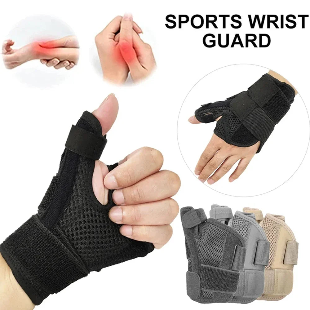 Thumb Spica Wrist Splint - Rigid Support Brace, Adjustable Fit