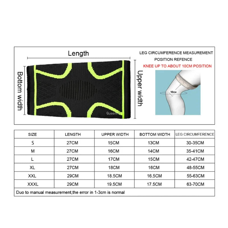 Open Patella Knee Compression Sleeve - Adjustable Weightlifting Support