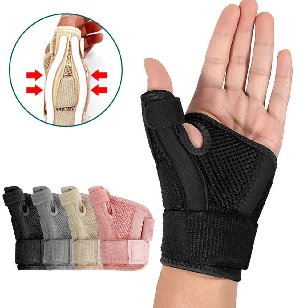 Thumb Spica Wrist Splint - Rigid Support Brace, Adjustable Fit