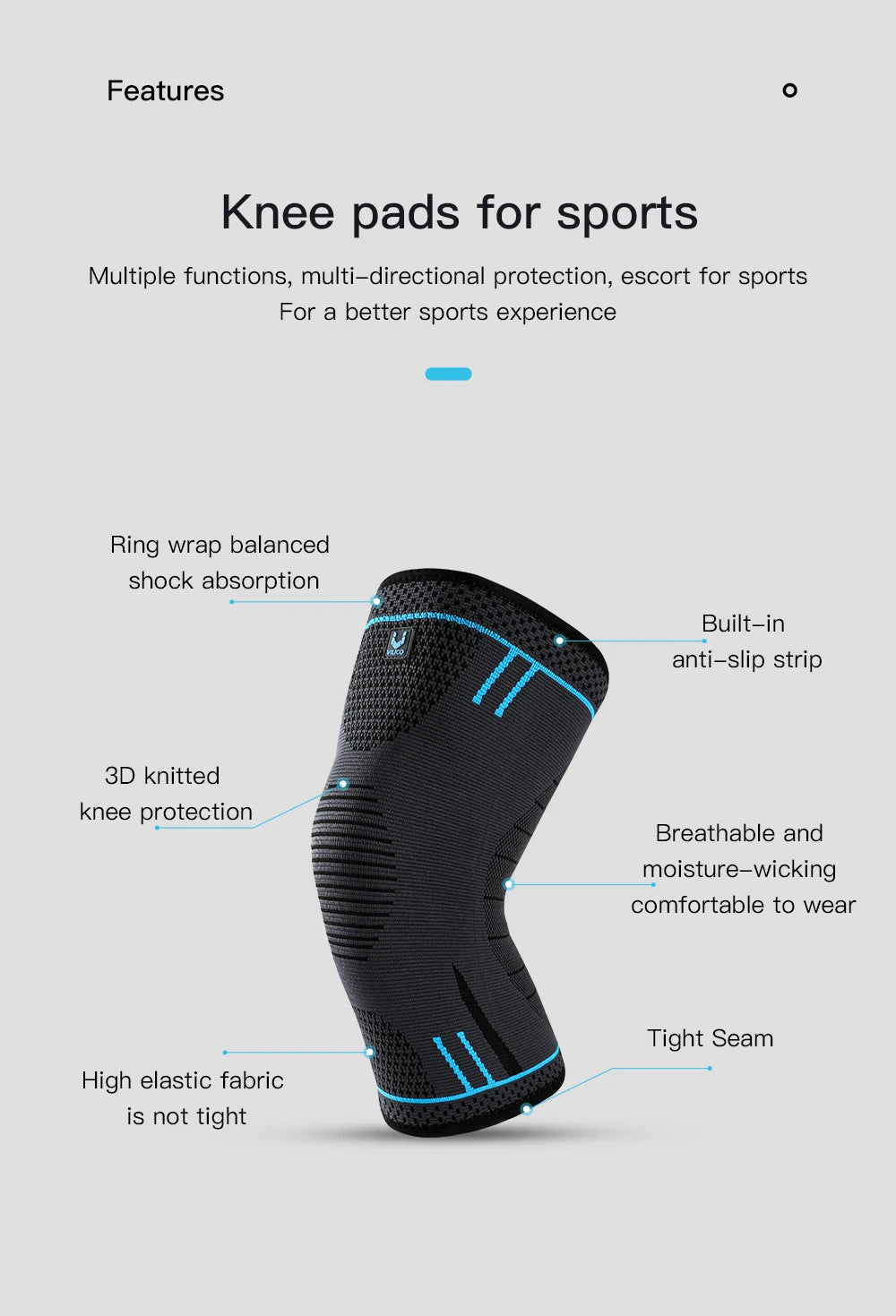 Non-Slip Compression Knee Sleeve – Secure Fit Support