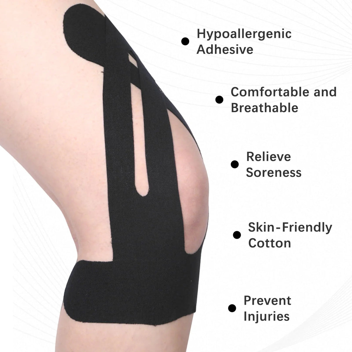 Precut Kinesiology Tape for Knees (10-Pack) – Knee Support Tape