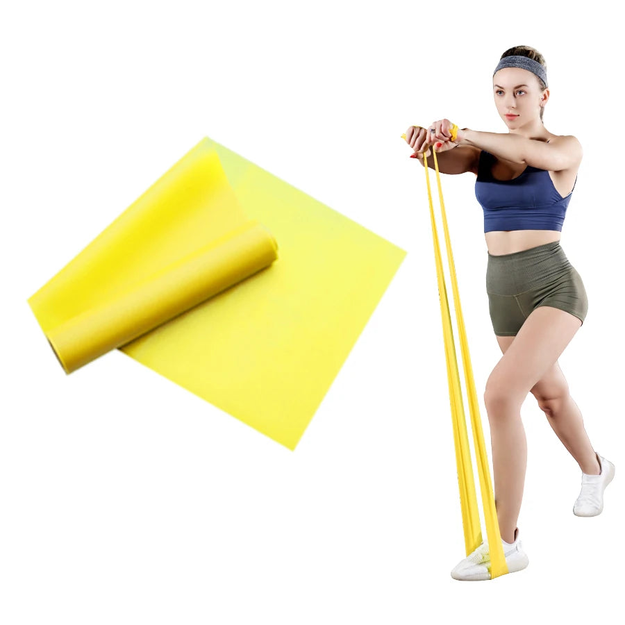 Long Pilates Resistance Band - Stretch Band for Physical Therapy & Yoga