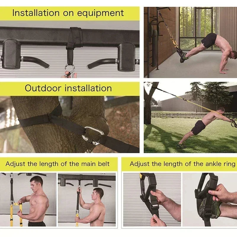 Suspension Training Straps – Full Body Home Workout System