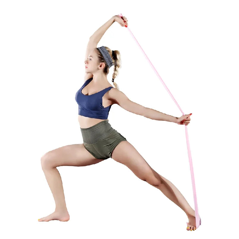 Long Pilates Resistance Band - Stretch Band for Physical Therapy & Yoga