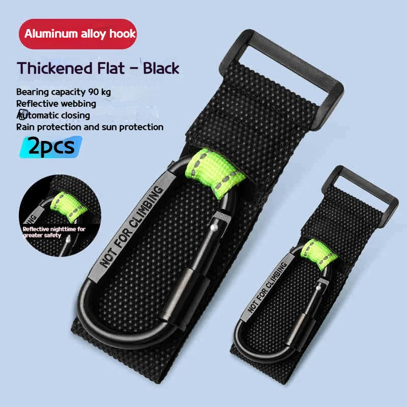 MarkhorAthletics™ 2PCS Heavy Duty Aluminium Alloy Hooks for Motorcycle, E-Bike, Scooter & Outdoor Use