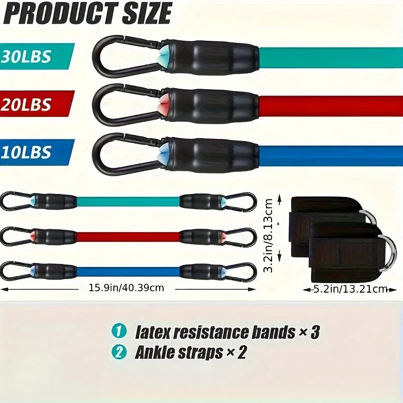 Ankle & Hip Resistance Bands – Booty Band Set with Ankle Straps