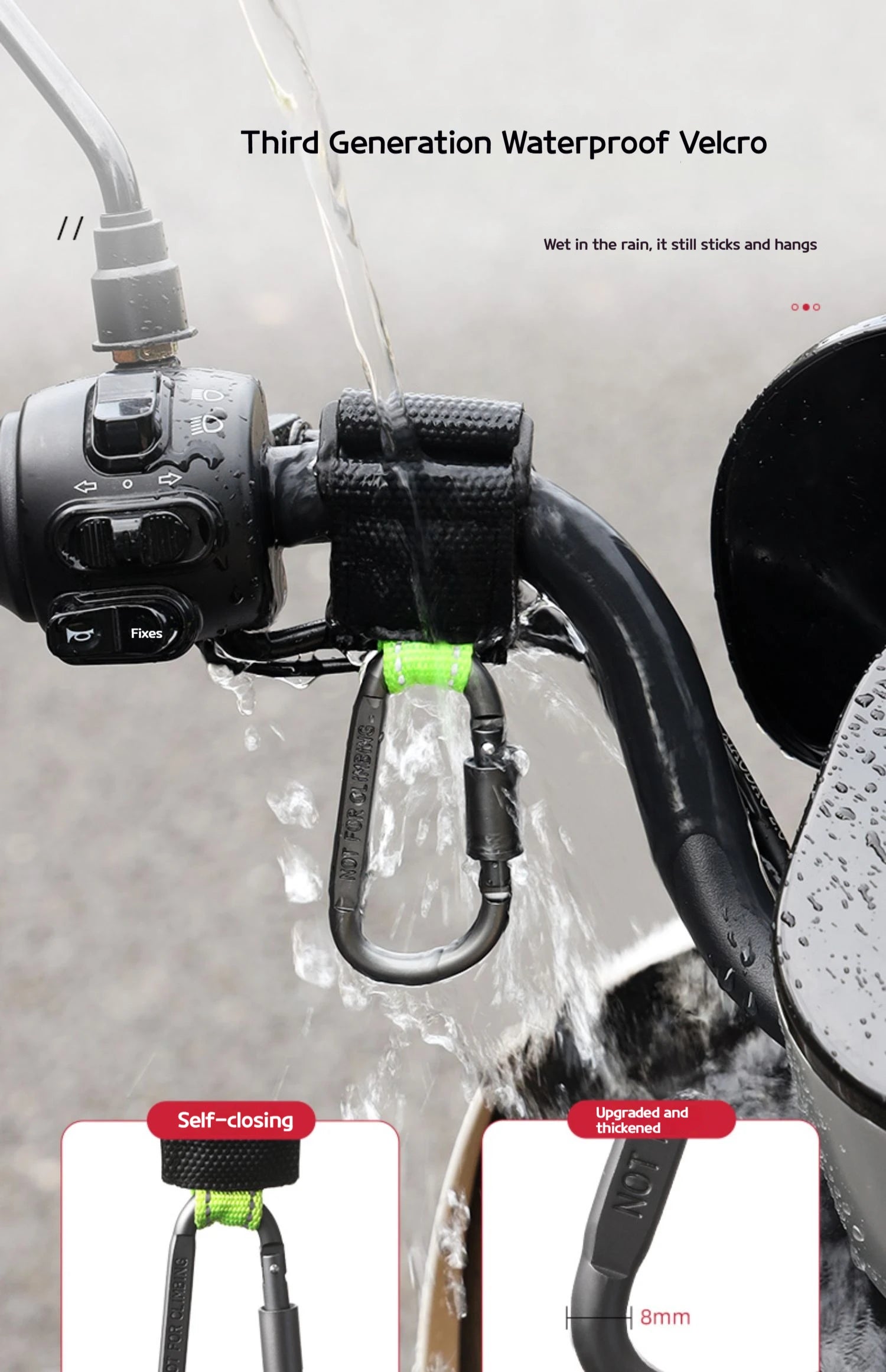 MarkhorAthletics™ 2PCS Heavy Duty Aluminium Alloy Hooks for Motorcycle, E-Bike, Scooter & Outdoor Use