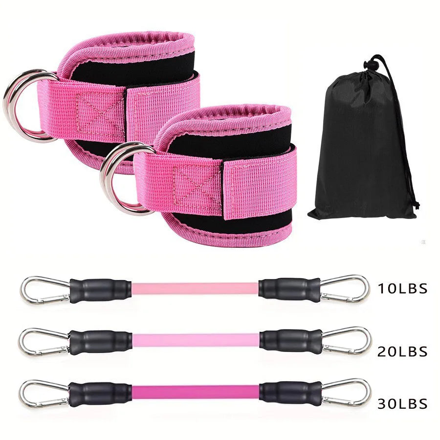 Ankle & Hip Resistance Bands – Booty Band Set with Ankle Straps