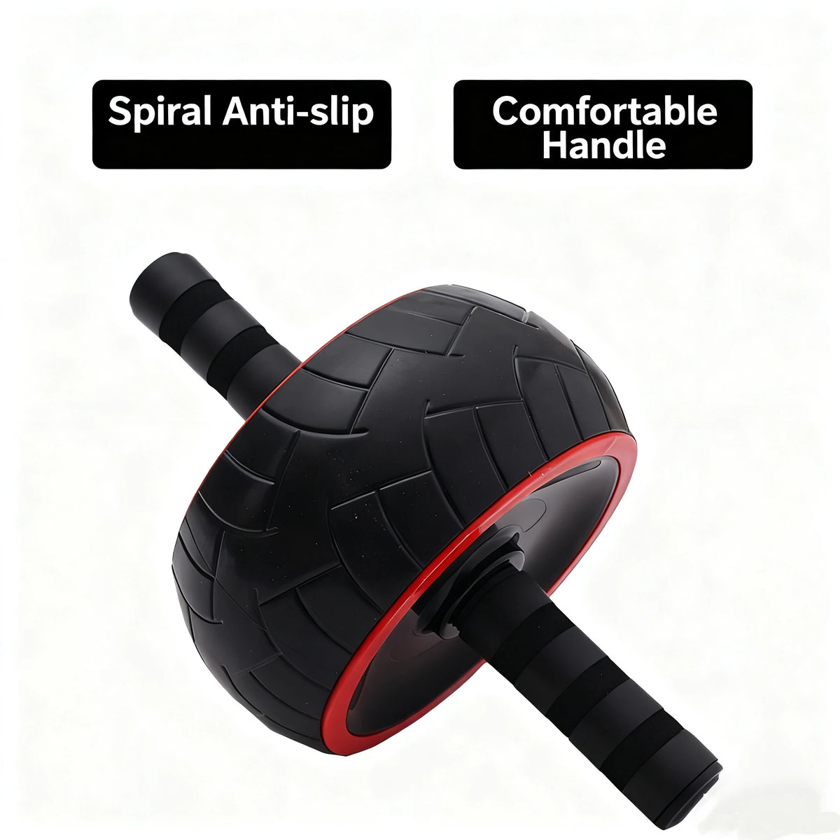 Single Wheel Ab Roller - Core Strength Trainer with Non-Slip Grips
