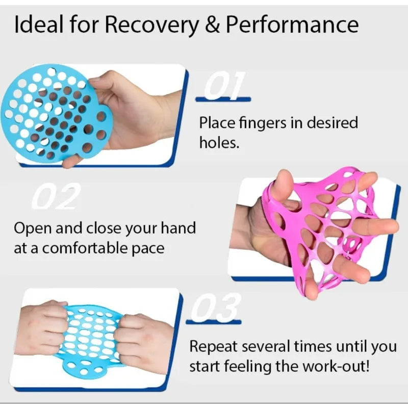 Silicone Hand Grip Strengthener – Finger & Forearm Exerciser Set