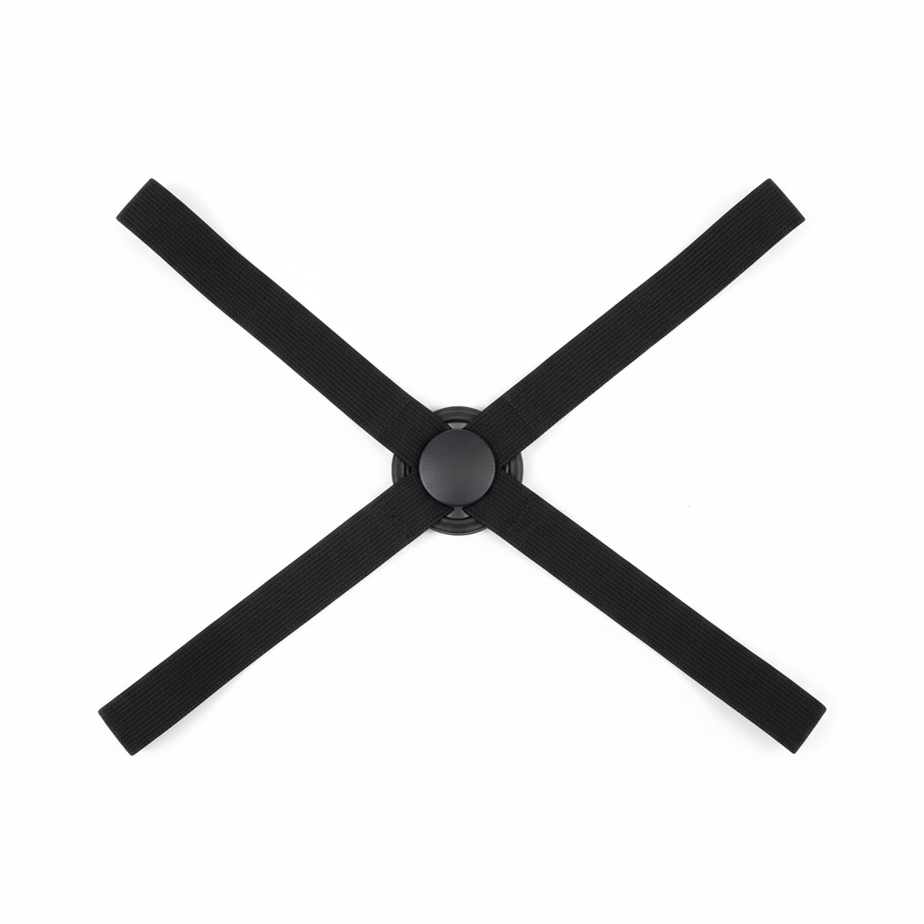 Black slim X-cross posture corrector with back buckle