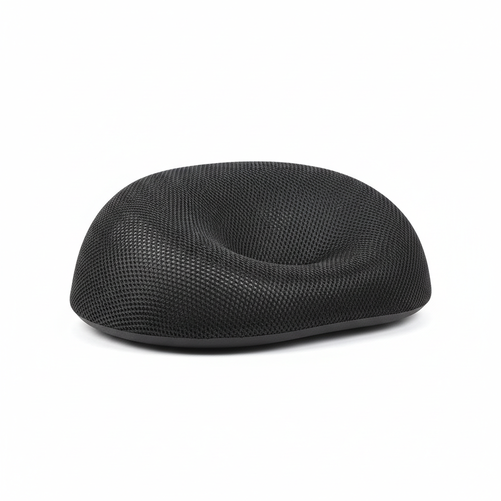 Black mesh half-dome ergonomic footrest cushion