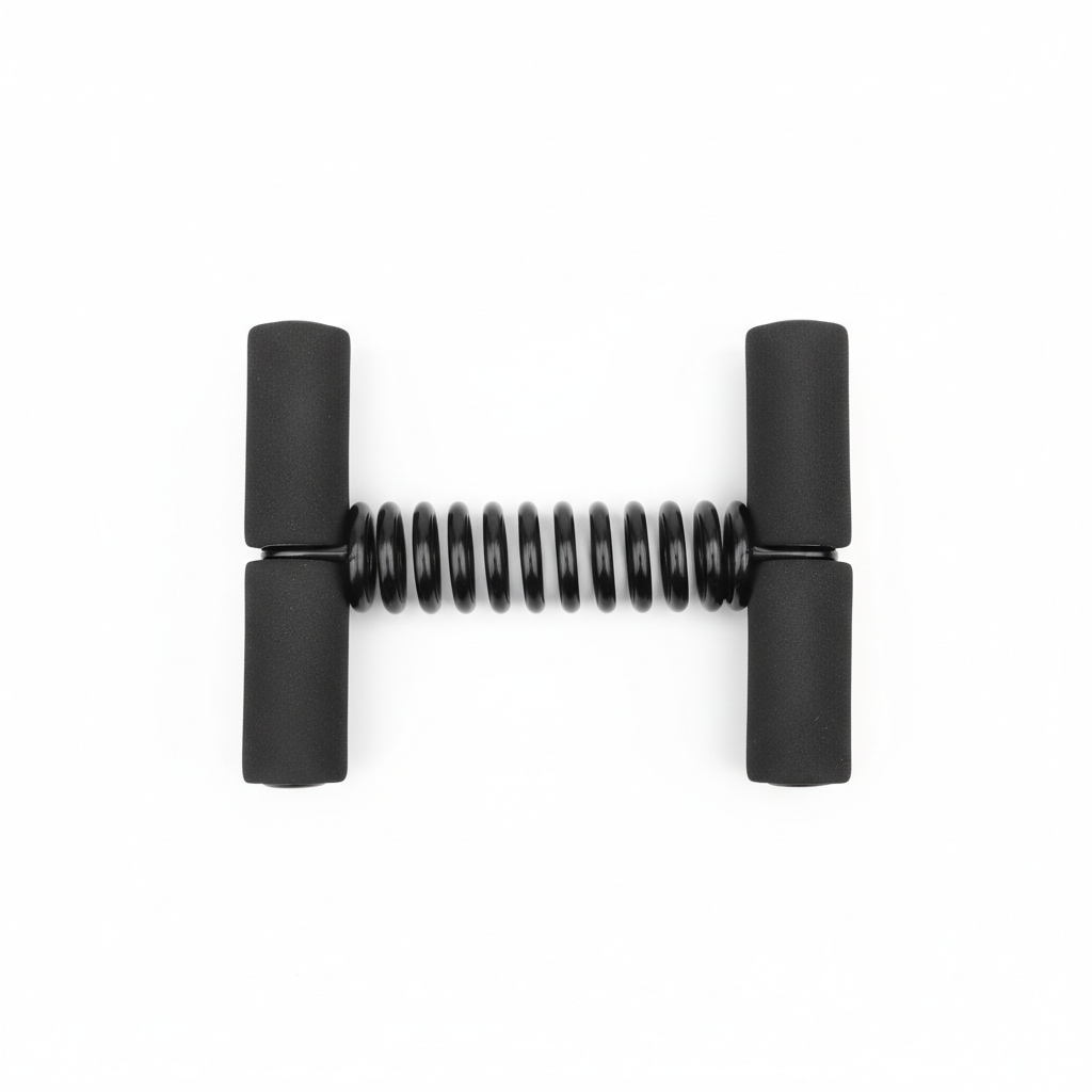 Black coiled spring power twister bar with foam grip handles
